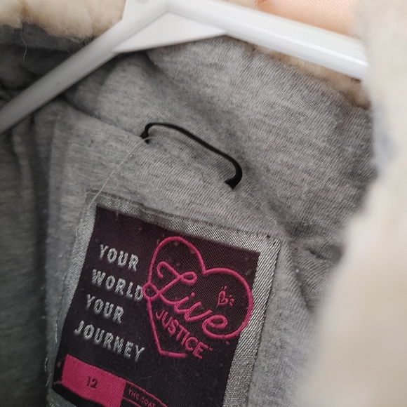 Girls size 12 Justice coat and vest - Picture 2 of 4